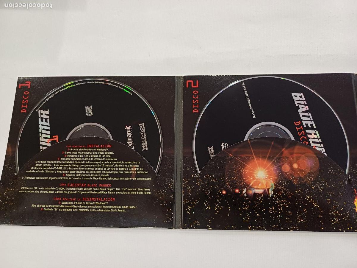 Videojuegos y consolas: BLADE RUNNER/DINAMIC PC 4 DISCOS. - Foto 3