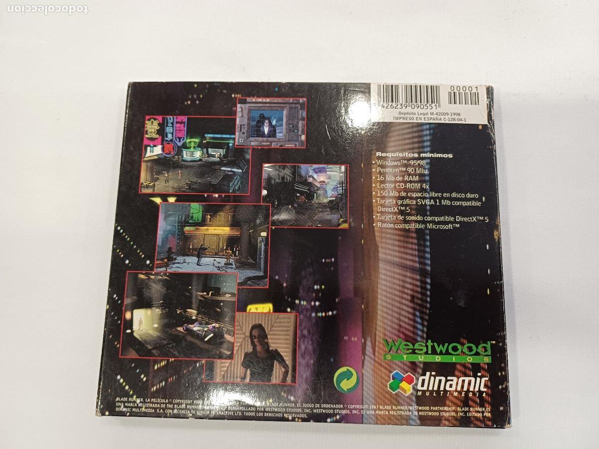 Videojuegos y consolas: BLADE RUNNER/DINAMIC PC 4 DISCOS. - Foto 5