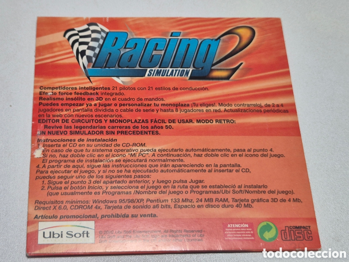 Videojuegos y consolas: RACING SIMULATION 2 Pc - Foto 2