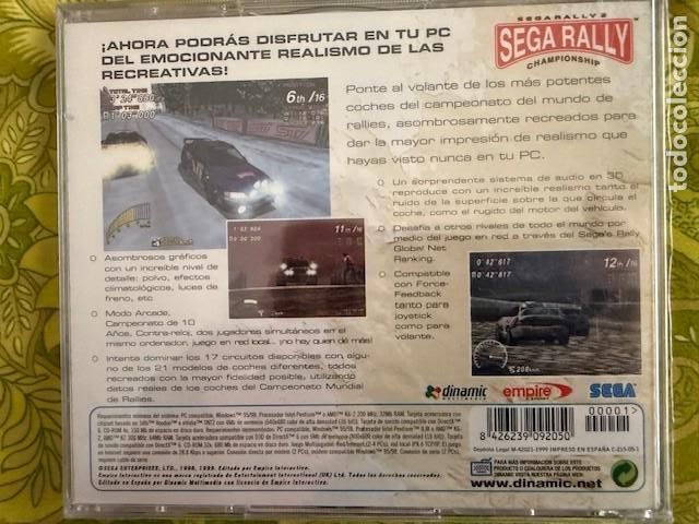 Videojuegos y consolas: SEGA RALLY 2 CHAMPIONSHIP - DINAMIC - CD ROM - PC - Foto 2
