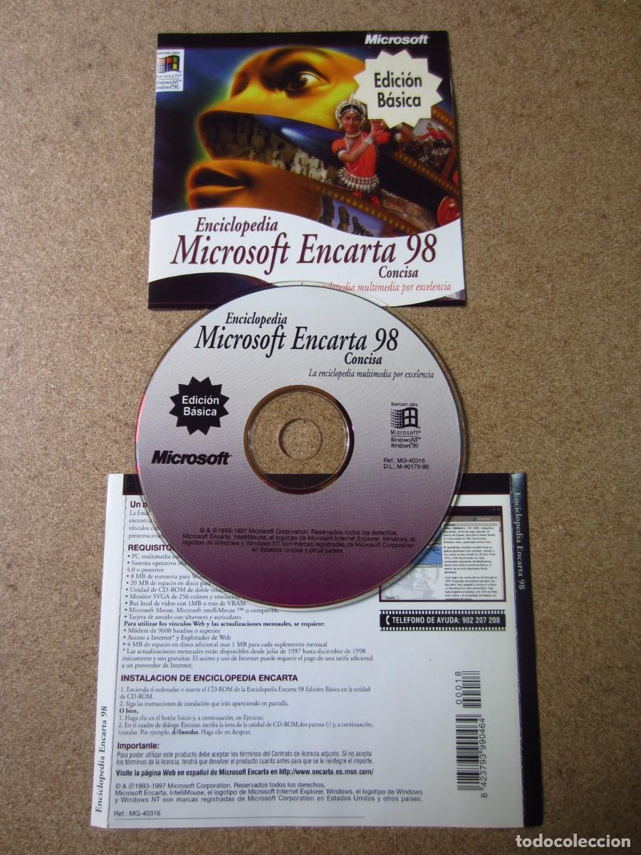 Videojuegos y consolas: Enciclopedia Microsoft Encarta 98 (PC CD-ROM) - Foto 1