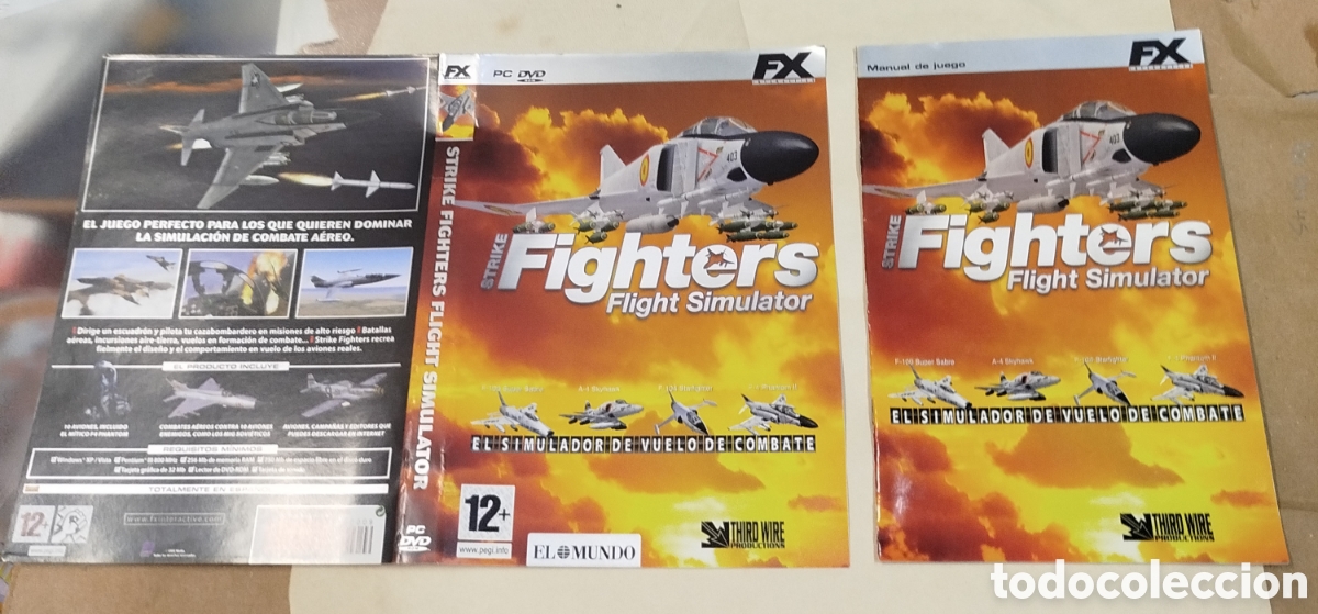 Videojuegos y consolas: Strike Fighters Flight Simulator. PC. SOLO CAR&Aacute;TULA E INSTRUCCIONES - Foto 1