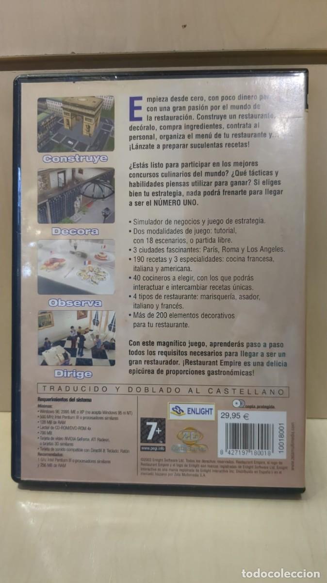 Videojuegos y consolas: Restaurant Empire [PC CD] - Foto 2