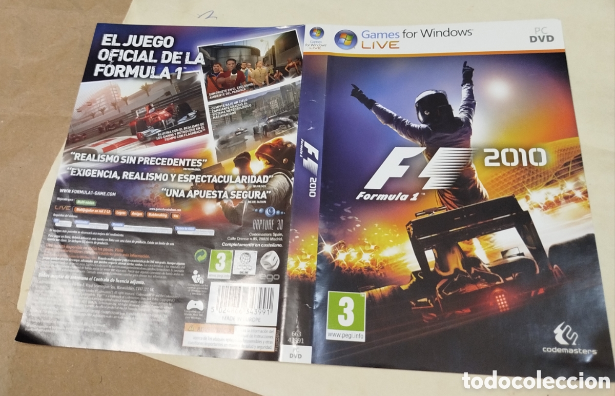 Videojuegos y consolas: F1 Formula 1. 2010. PC. SOLO CAR&Aacute;TULA - Foto 1