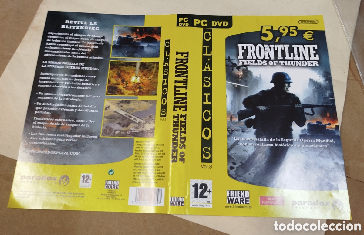 Videojuegos y consolas: Frontline. Fields of Thunder. PC. SOLO CAR&Aacute;TULA - Foto 1
