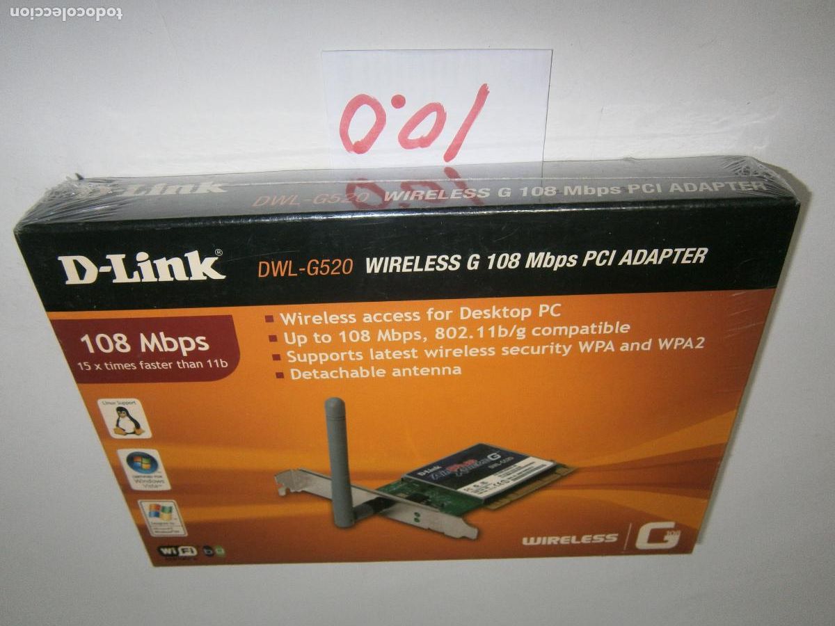 Videojuegos y consolas: ANTIGUO COMPONENTE PARA PC D-LINK WIRELESS G 108 ADAPTER PRECINTADO - Foto 1