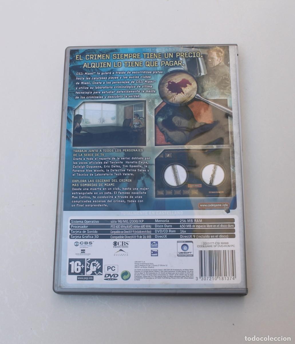 Videojuegos y consolas: JUEGO PARA PC CSI MIAMI - Foto 3