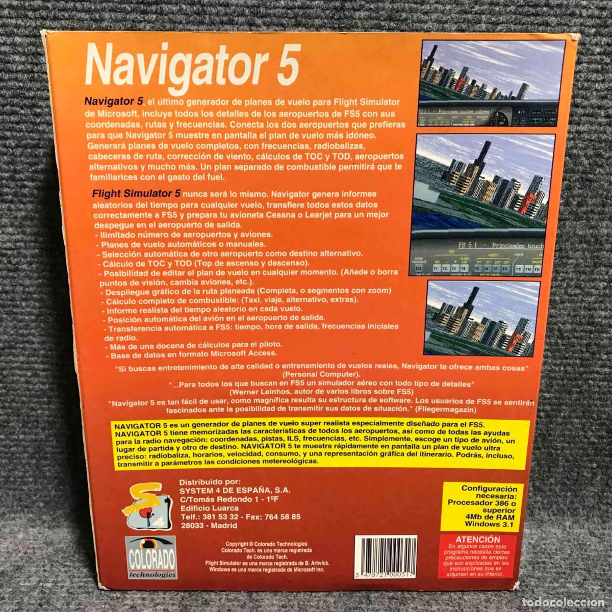 Videojuegos y consolas: FLIGHT SIMULATOR NAVIGATOR 5 PC - Foto 2