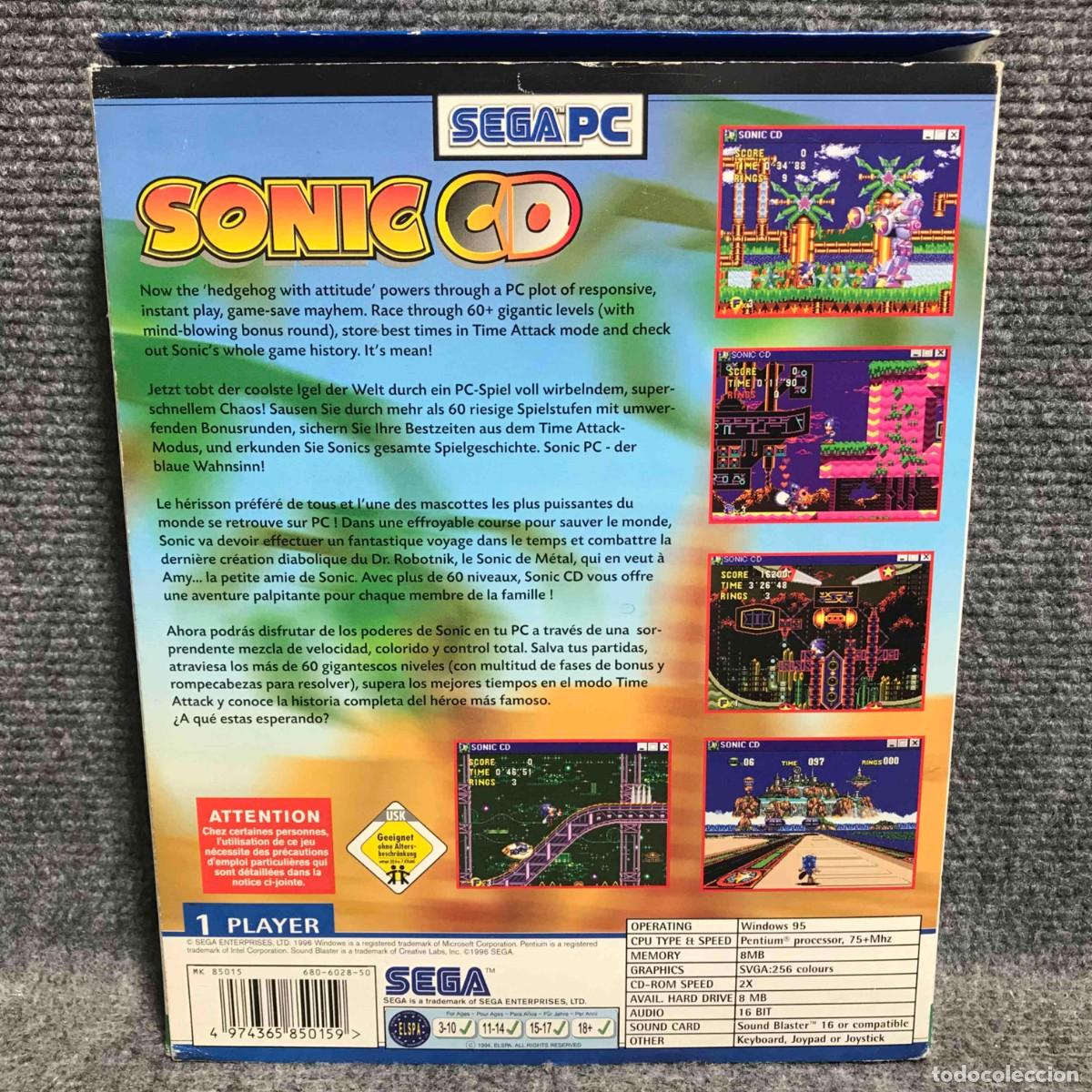 Videojuegos y consolas: SONIC CD PC SEGA 1996 - Foto 5