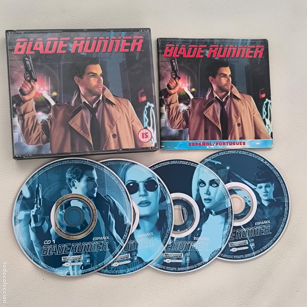 Videojuegos y consolas: BLADE RUNNER - VIRGIN INTERACTIVE - 4 Cds en Espa&ntilde;ol - WESTWOOD - Foto 1