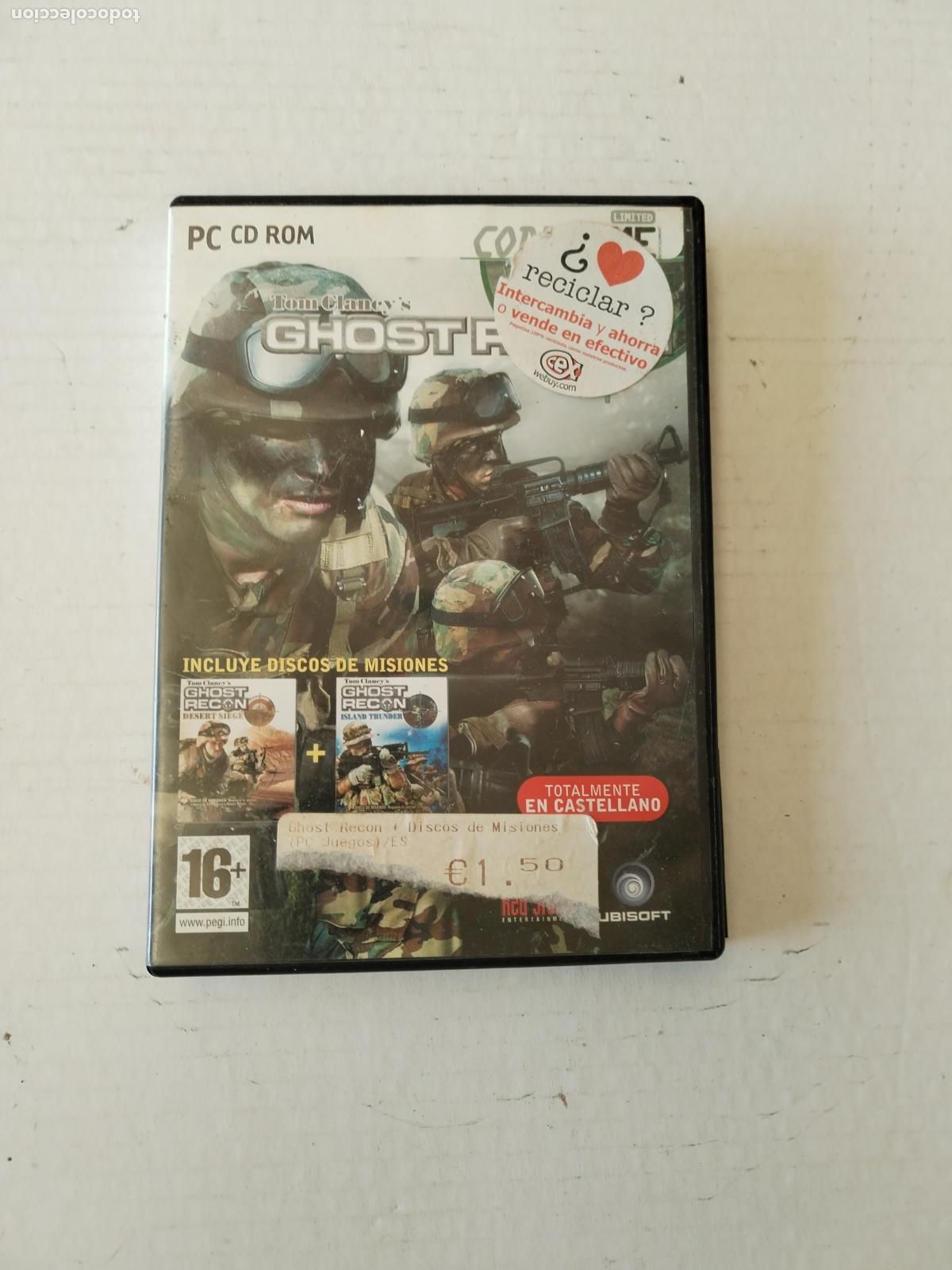 Videojuegos y consolas: PC DVD-ROM. TOM CLANCY&acute;S: GHOST RECON. - c167 - Foto 1