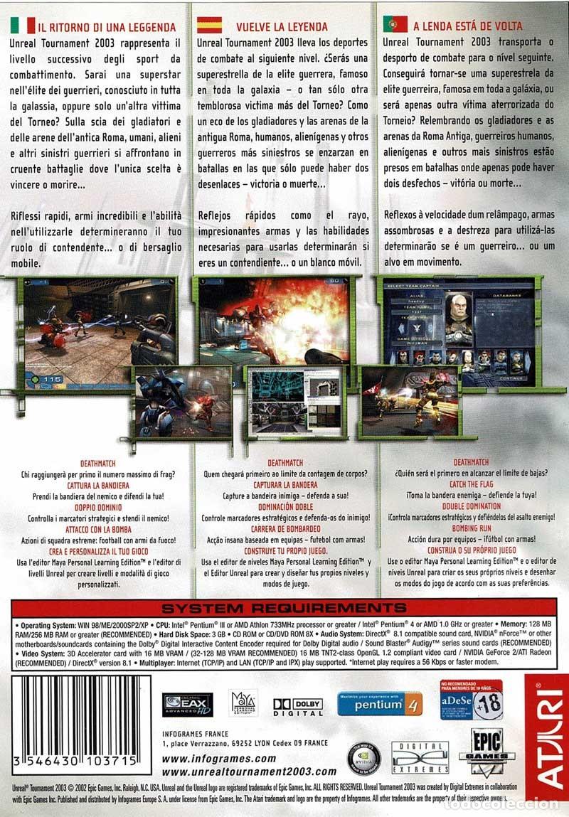 Videojuegos y consolas: Unreal Tournament 2003. PC - Foto 2