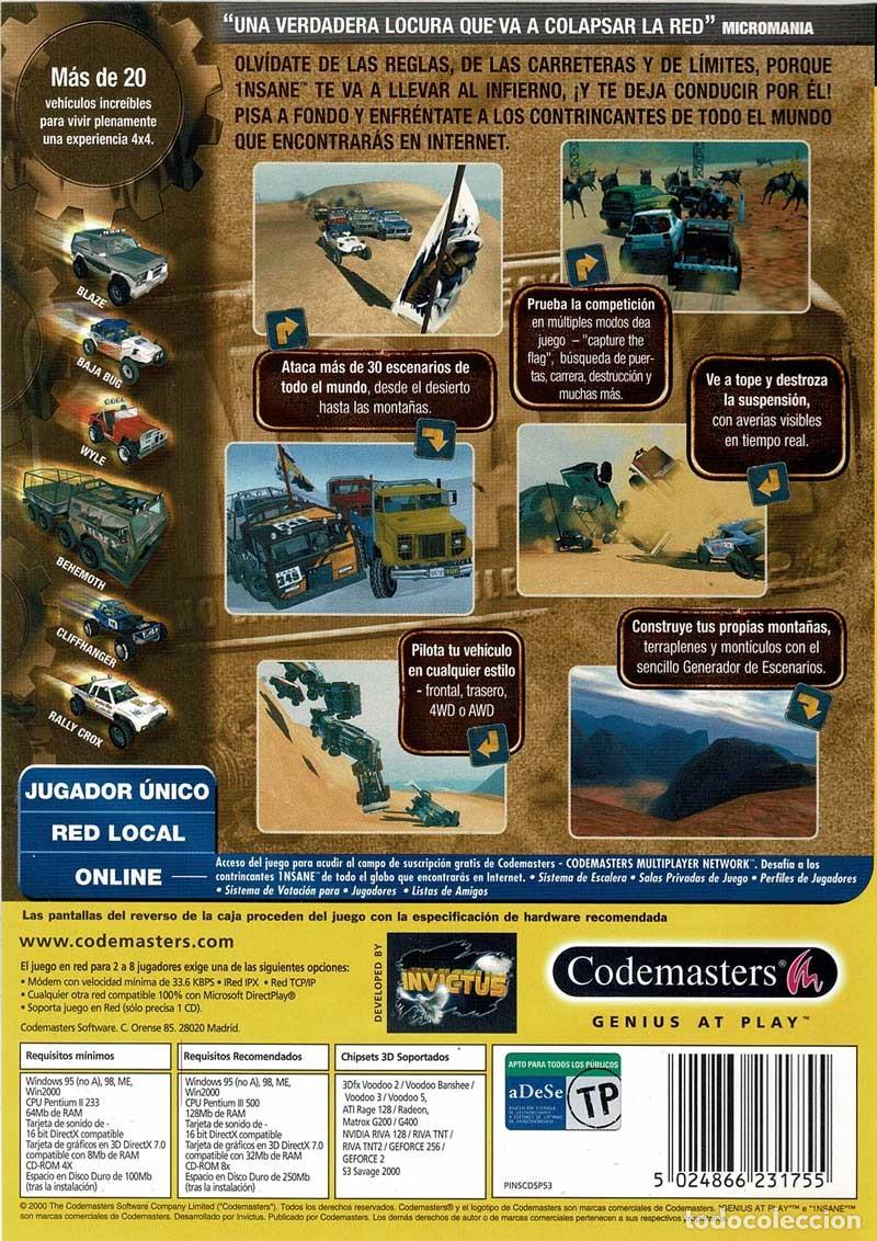 Videojuegos y consolas: 1nsane. PC. Codemasters - Foto 2