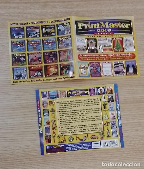 Videojuegos y consolas: Caratula juego PC Print Master gold classic - Foto 1
