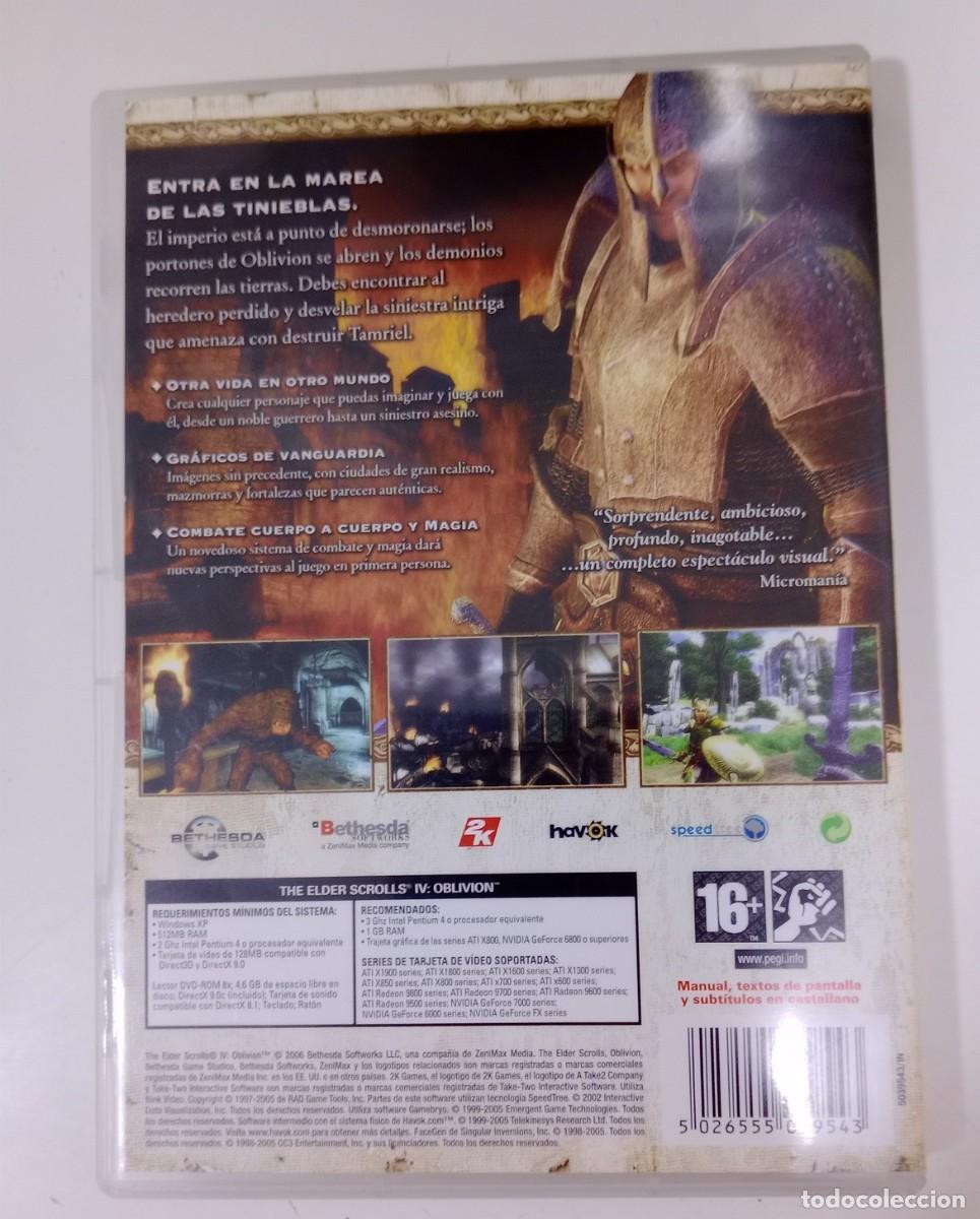 Videojuegos y consolas: The Elder Scrolls IV - Oblivion - Juego PC DVD-ROM en espa&ntilde;ol - Foto 2