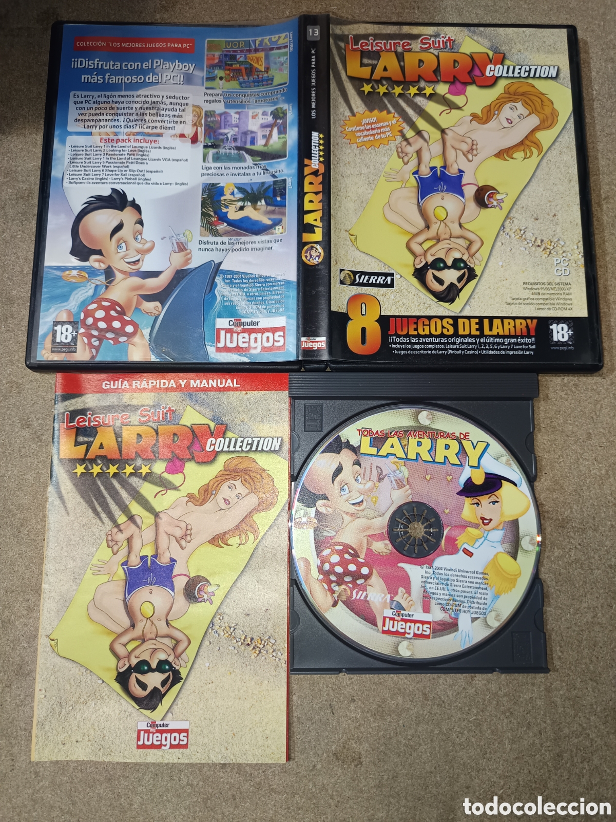 Videojuegos y consolas: PC CD LEISURE SUIT LARRY COLLECTION PAL ESP COMPLETO - Foto 1