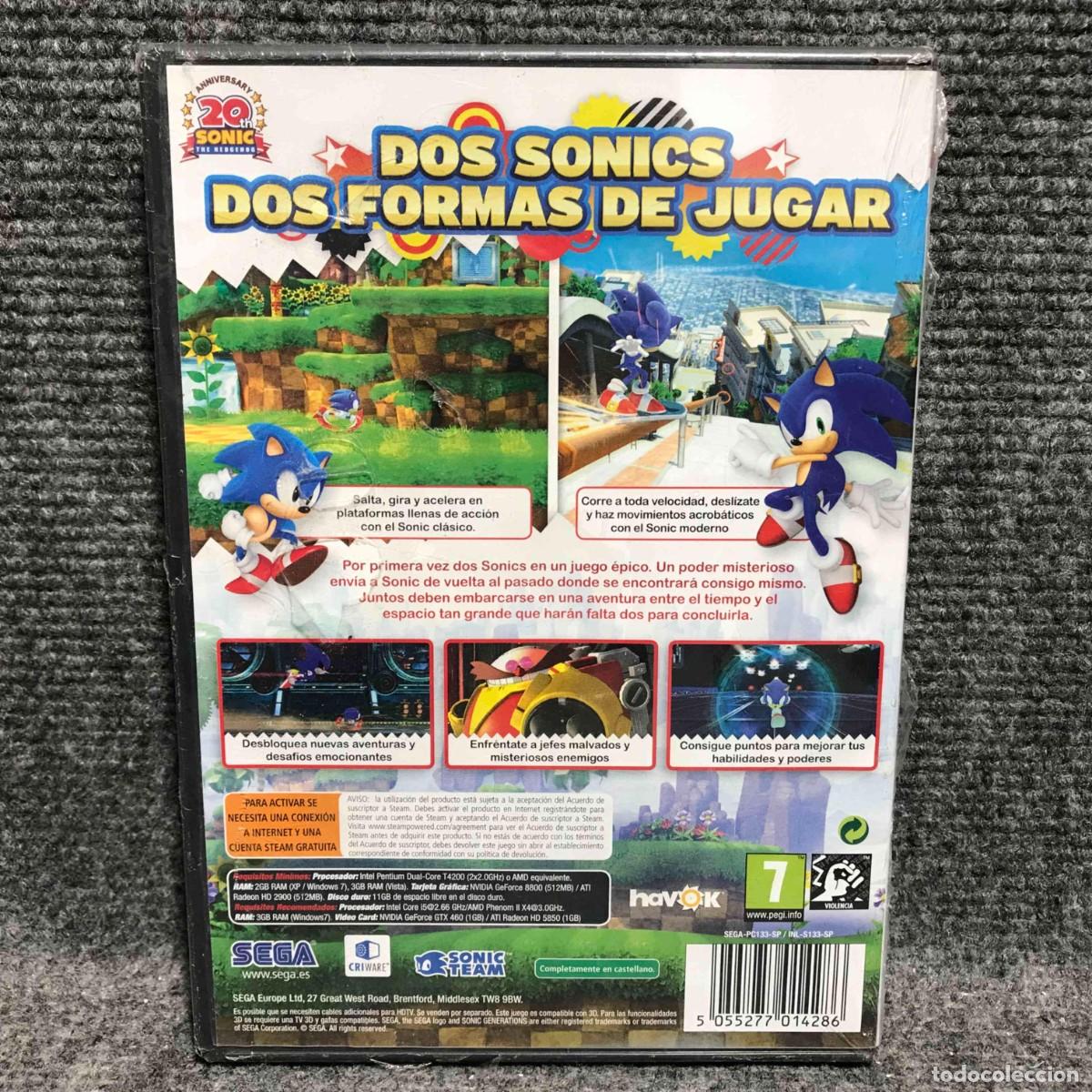 Videojuegos y consolas: SONIC GENERATIONS NUEVO PRECINTADO PC - Foto 2