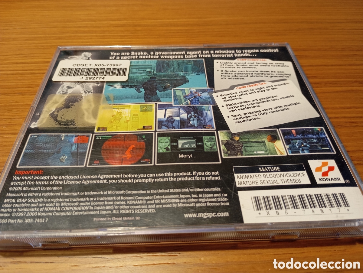 Videojuegos y consolas: Metal Gear Solid PC Konami - Foto 2