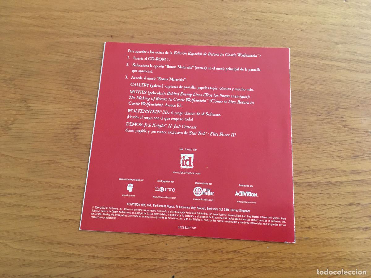 Videojuegos y consolas: Caratula teclas Wolfenstein PC 2003. - Foto 2