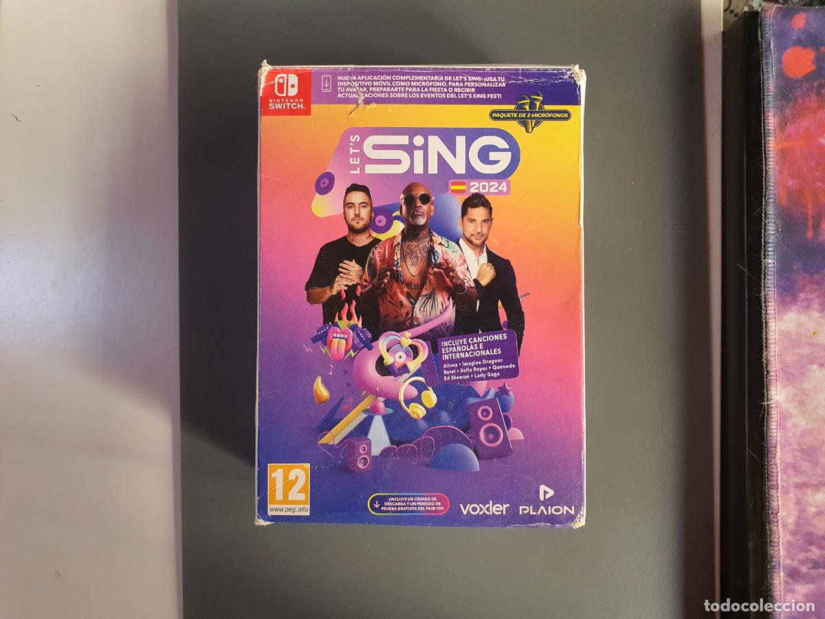 Videojuegos y consolas: LETS SING 2024 2 MICROFONOS NINTENDO SWITCH JUEGO VIDEOJUEGO - Foto 1