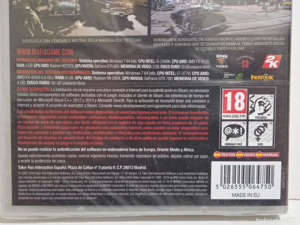 Videojuegos y consolas: MAFIA III - PC - Castellano - 2016 - NUEVO - Foto 3