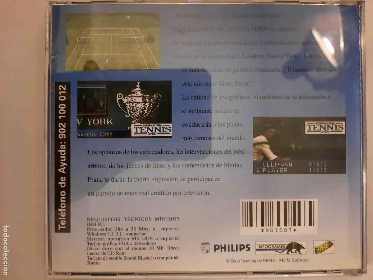 Videojuegos y consolas: CD-ROM PC. International tennis open. Juego - Foto 3
