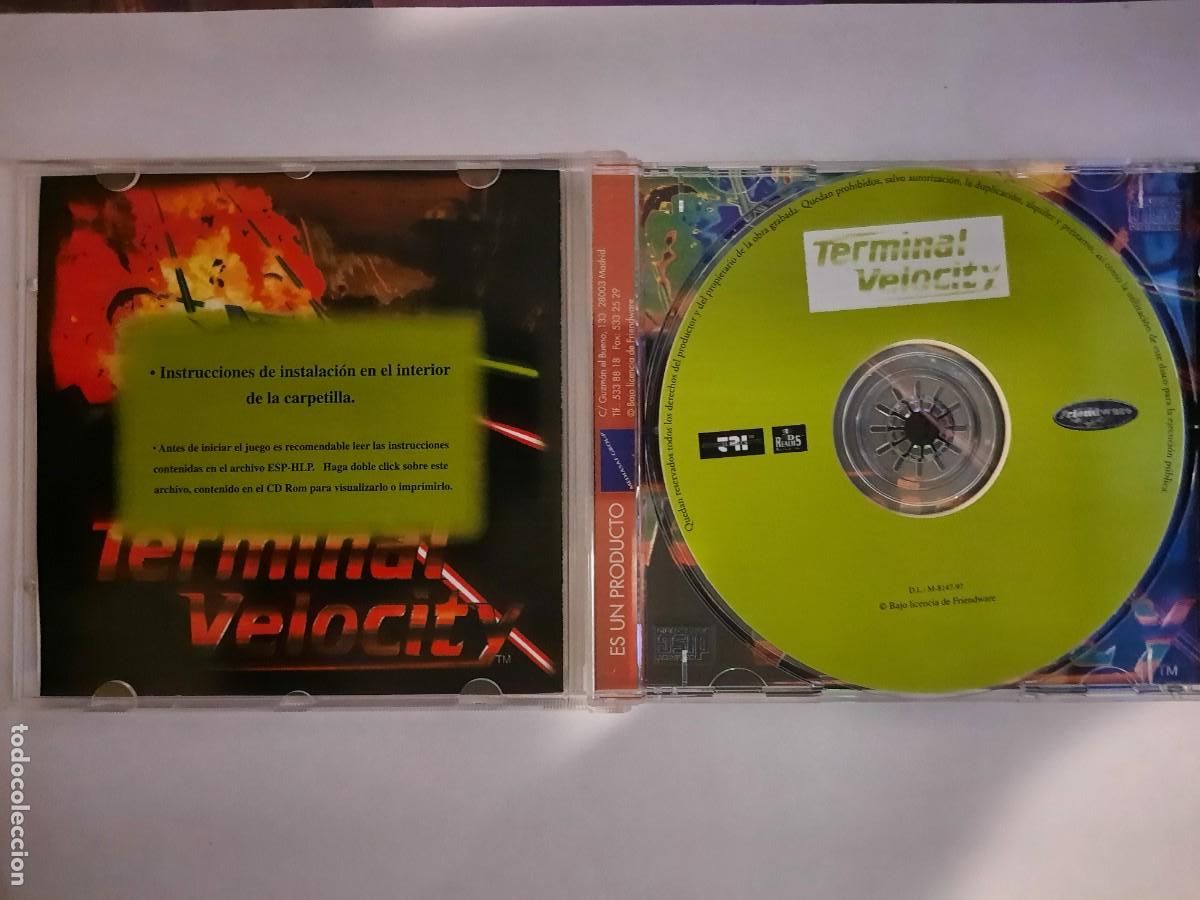Videojuegos y consolas: CD-ROM PC. Terminal velocity. Friendwars, Juego - Foto 2