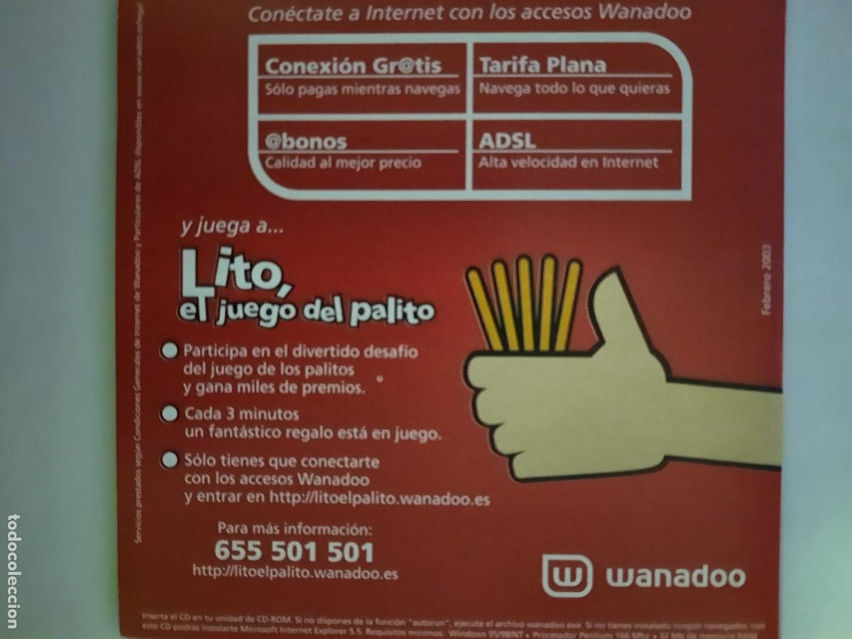 Videojuegos y consolas: CD-PC. Lito el juego del palito. Wanadoo - Foto 3