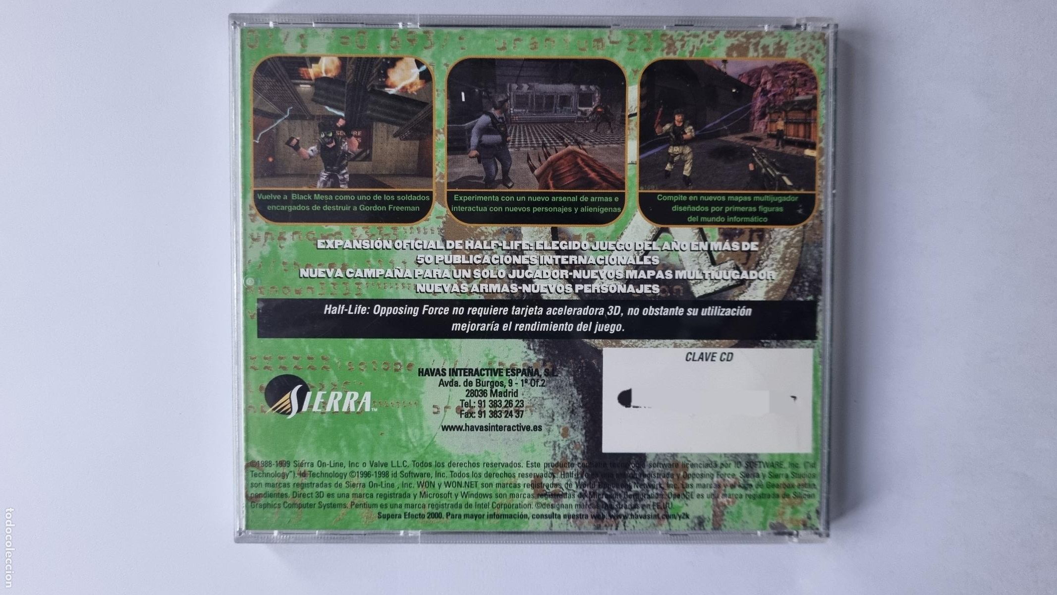 Videojuegos y consolas: Half-Life: Opposing Force, PC, CD-ROM, (Half-life) 1 CD - Foto 4