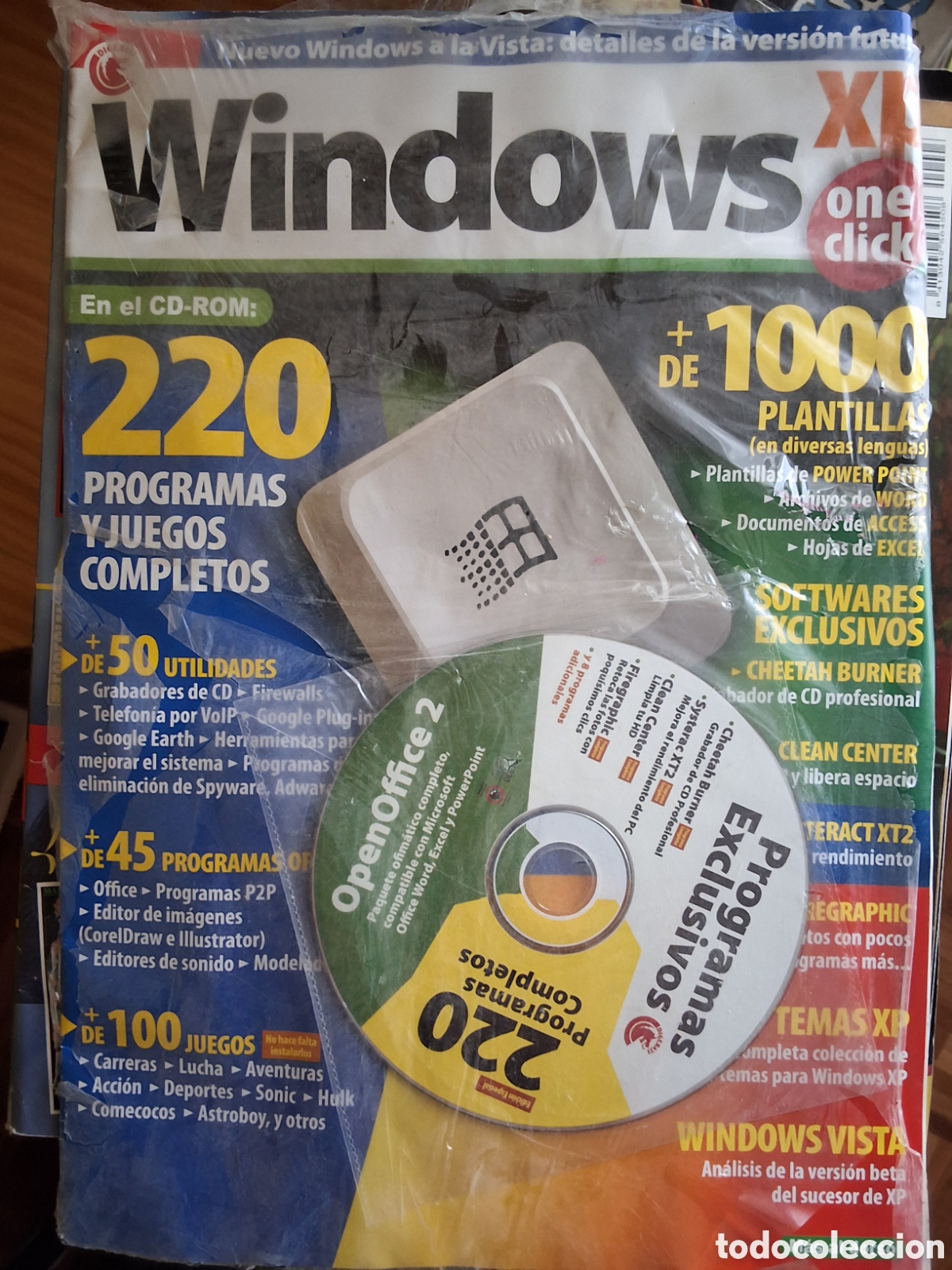 Videojuegos y consolas: Windows xp revista inform&aacute;tica one click n&uacute;mero 19 incluye CD - Foto 1