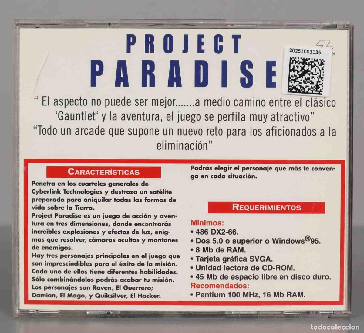 Videojuegos y consolas: PC CD-ROM. PROJECT PARADISE - Foto 2