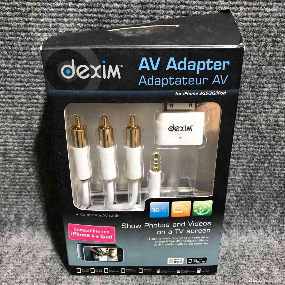 Videojuegos y consolas: AV ADAPTER IPHONE 4 IPOD PC - Foto 1
