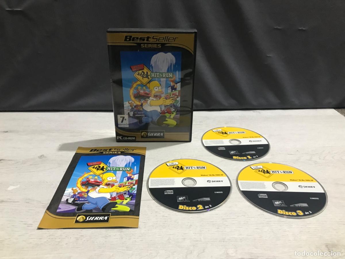 Videojuegos y consolas: Juego Simpson Hit&Run para PC 3 discos - Foto 1