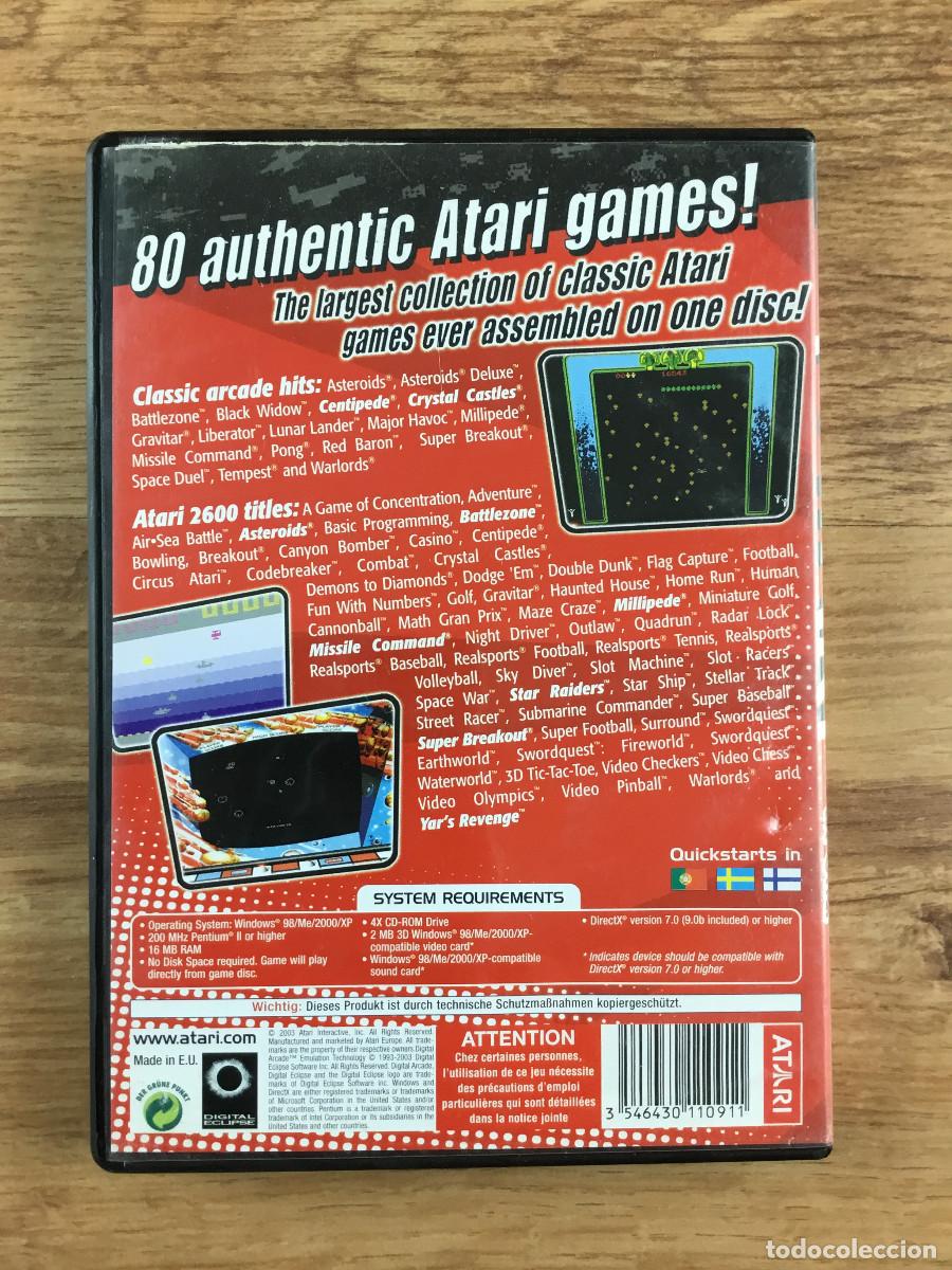 Videojuegos y consolas: ATARI 80 JUEGOS CL&Aacute;SICOS EN 1 - PC CD-ROM - Foto 2