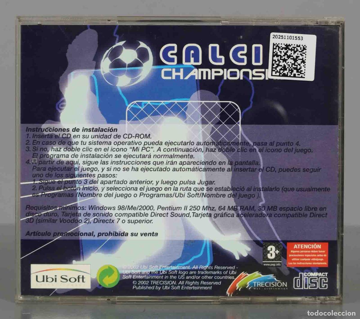 Videojuegos y consolas: PC CD-ROM. CALCIO CHAMPIONSHIP - Foto 2