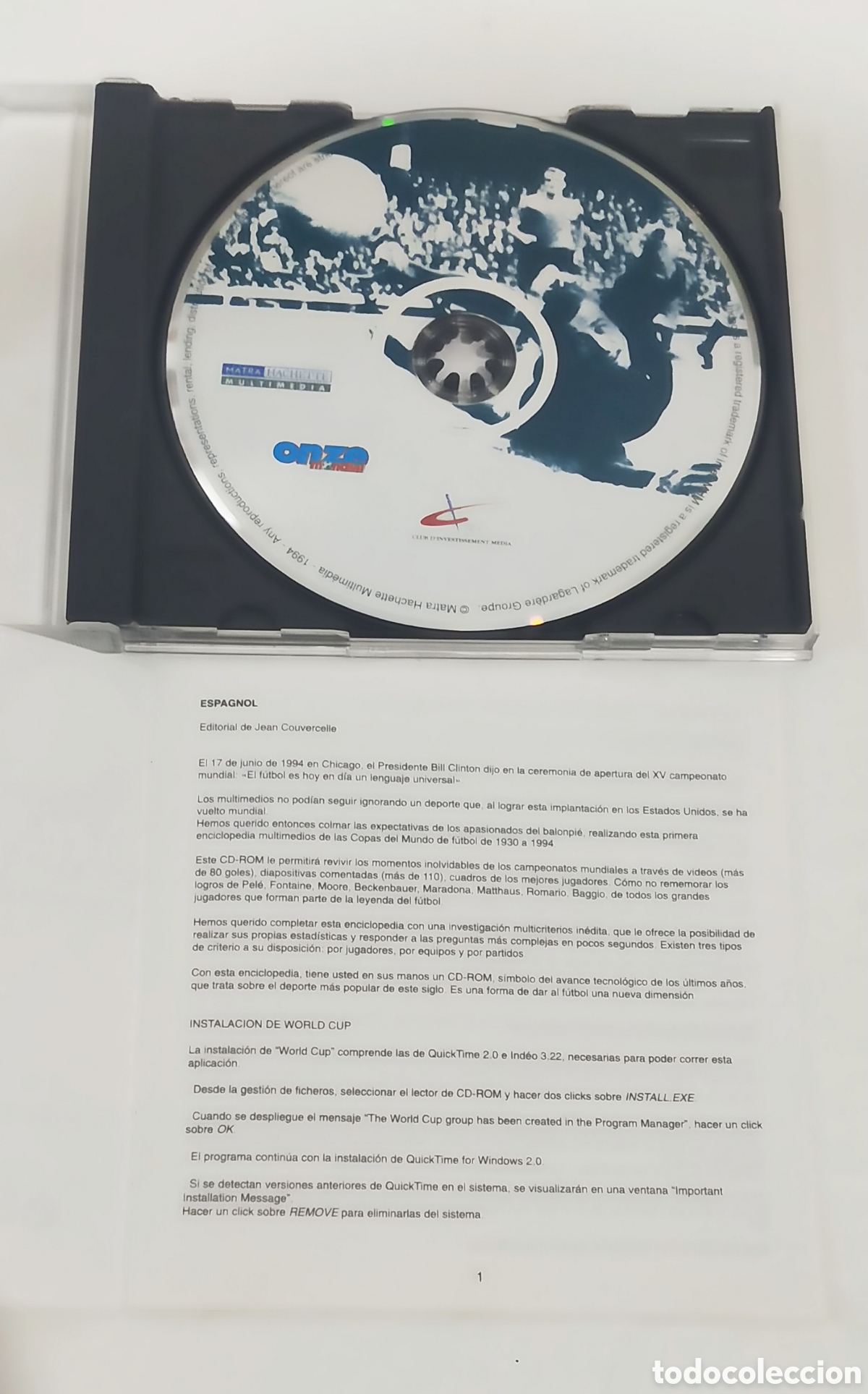 Videojuegos y consolas: CD FOOTBALL ENCYCLOPEDIA 1930-1994, para PC - Foto 4