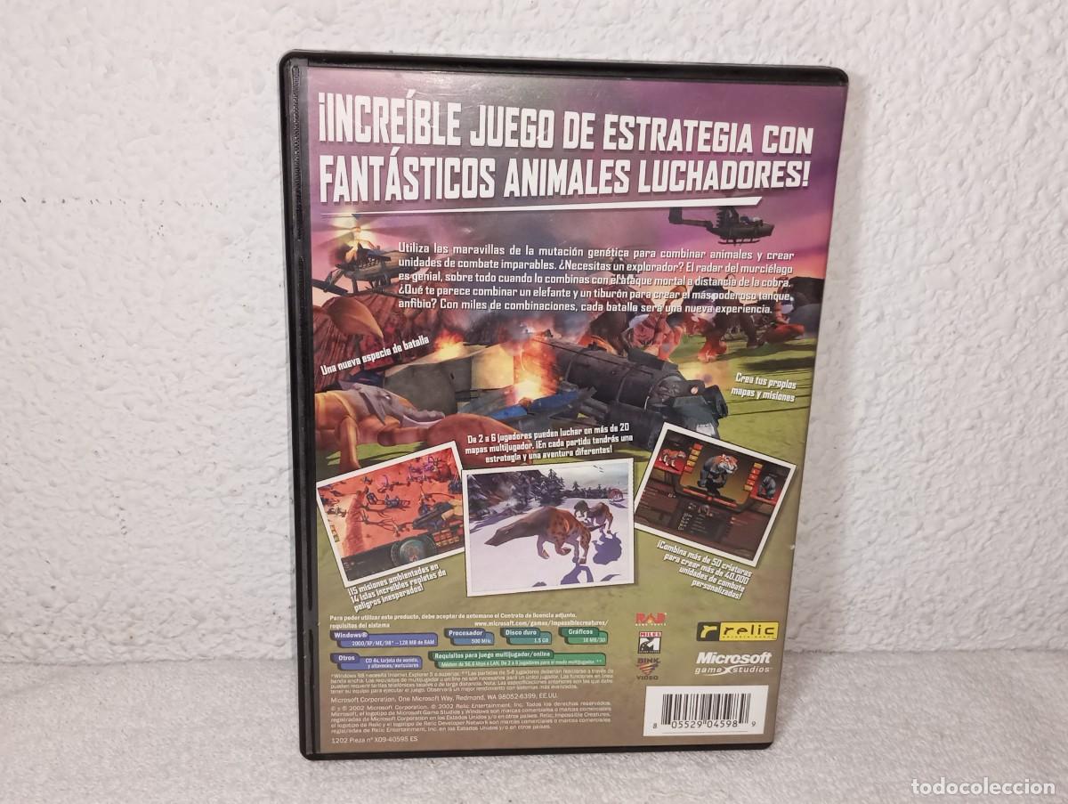 Videojuegos y consolas: ANTIGUO JUEGO PC CD ROM IMPOSSIBLE CREATURES MICROSOFT GAME A&Ntilde;O 2002 - Foto 3