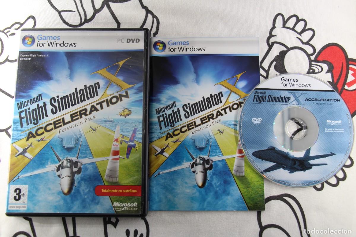 Videojuegos y consolas: PC MICROSOFT FLIGHT SIMULATOR X ACCELERATION MUY BUEN ESTADO PAL ESPA&Ntilde;A - Foto 1