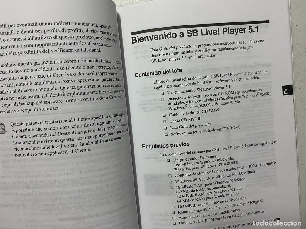 Videojuegos y consolas: BLASTER LIVE PLAYER 5.1 MANUAL CREATIVE - TARJETA SONIDO PC - Foto 7