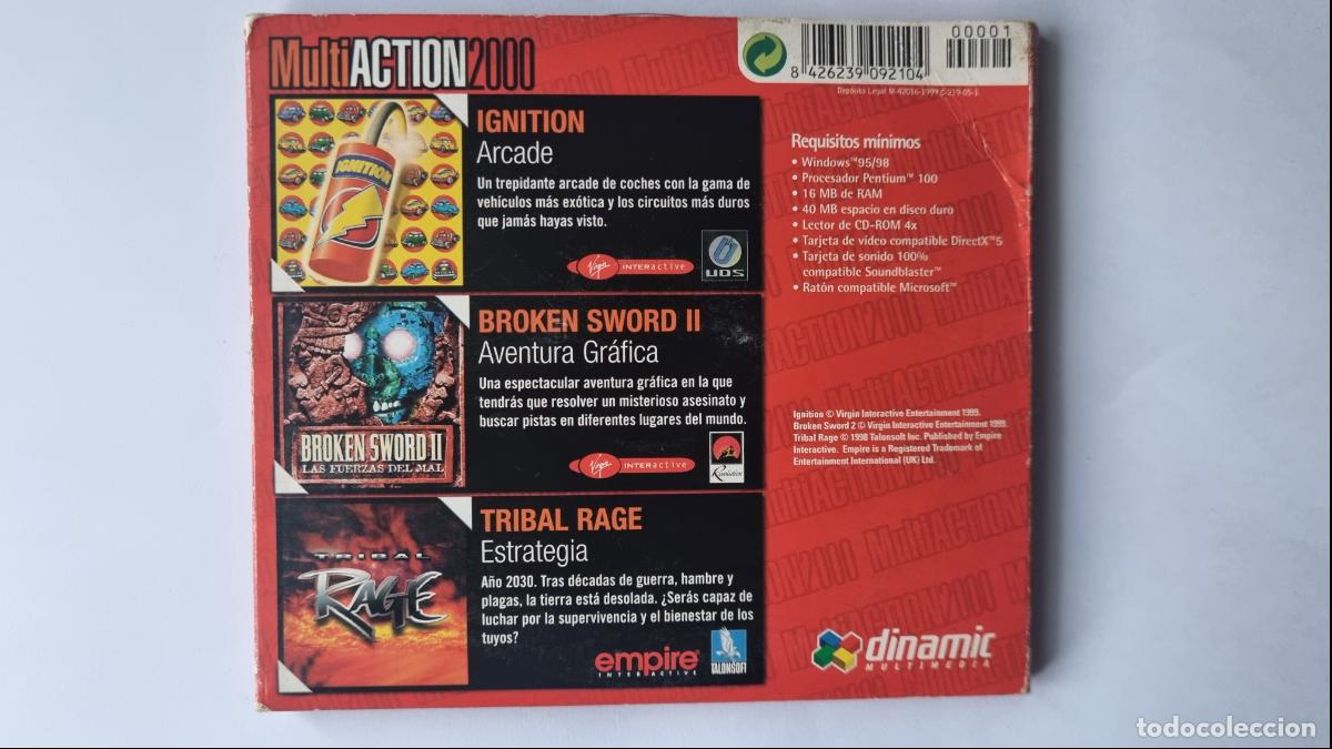 Videojuegos y consolas: Multi Action 2000, (Ignition, Broken Sword II, Tribal Rage) PC, CD-ROM, 4 CDs (Dinamic Multimedia) - Foto 7