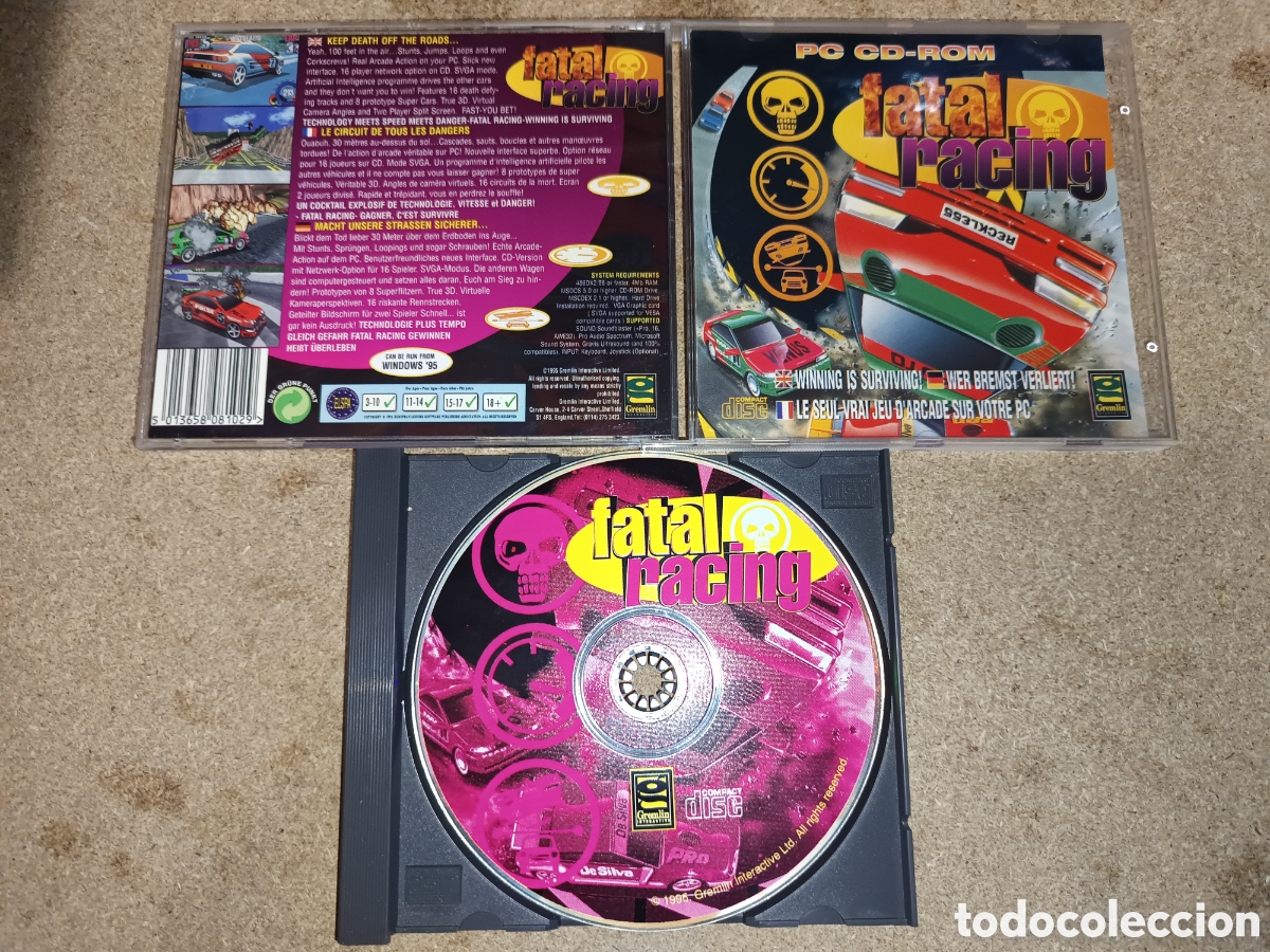 Videojuegos y consolas: PC CD FATAL RACING PAL UK - Foto 1