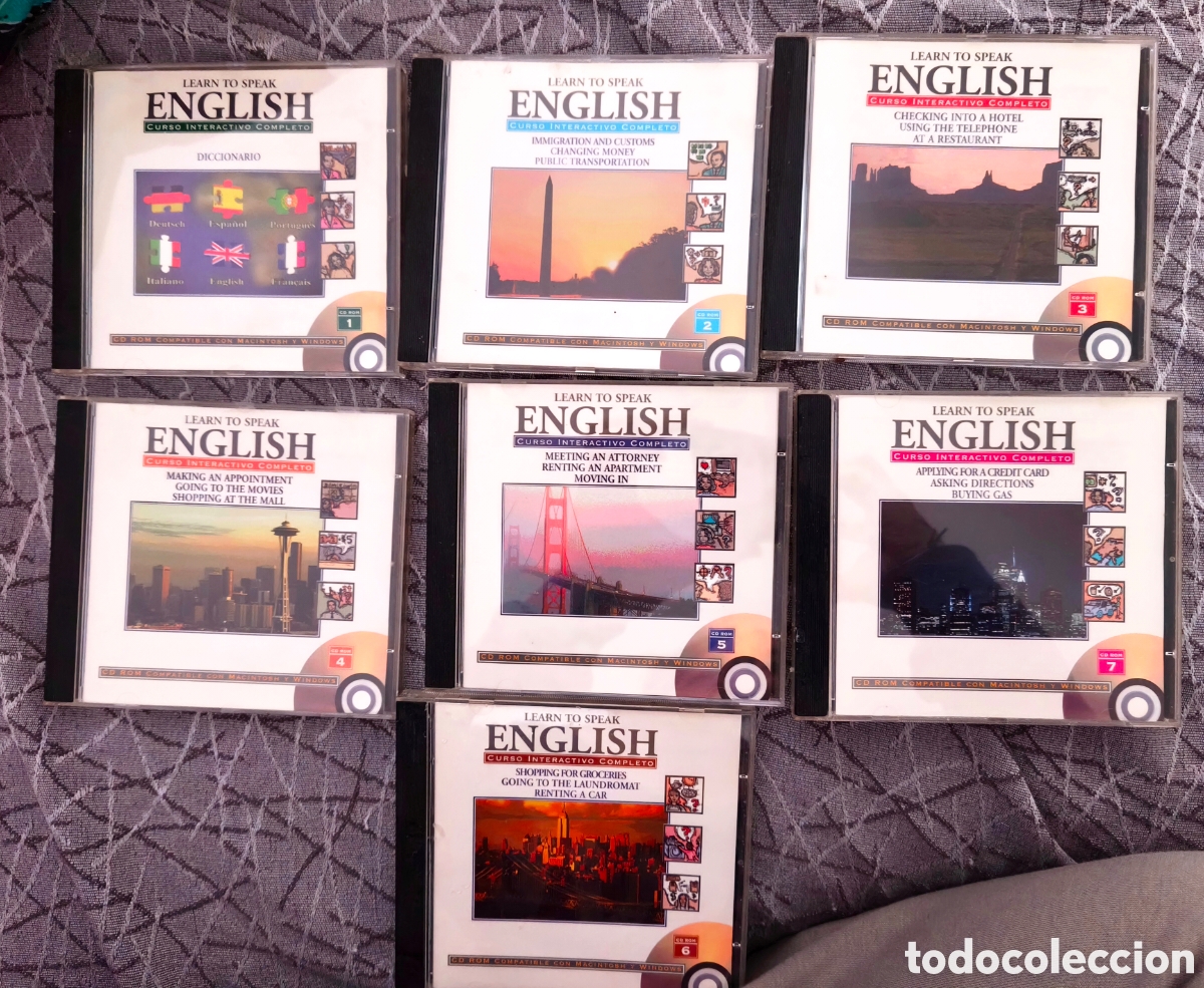 Videojuegos y consolas: Curso de Ingl&eacute;s Multimedia - 7 CDs - Foto 1
