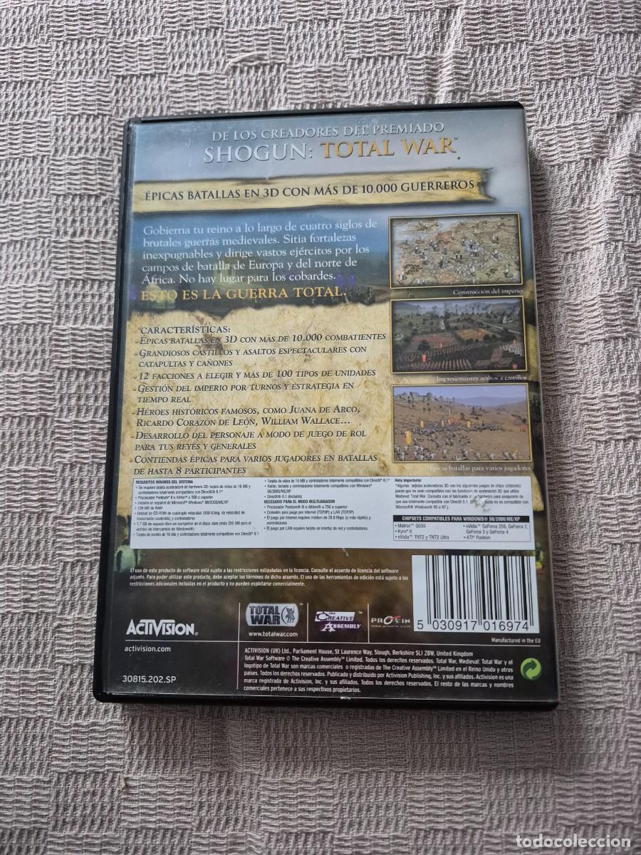 Videojuegos y consolas: Medieval Total War Videojuego 2 discos PC CD ROM - Foto 2