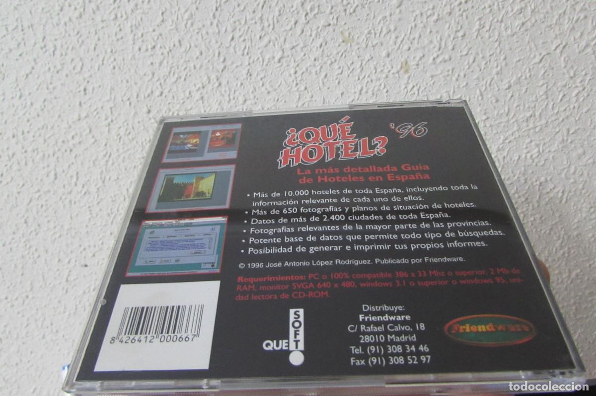 Videojuegos y consolas: QUE HOTEL? 96 pc cd-rom - Foto 4