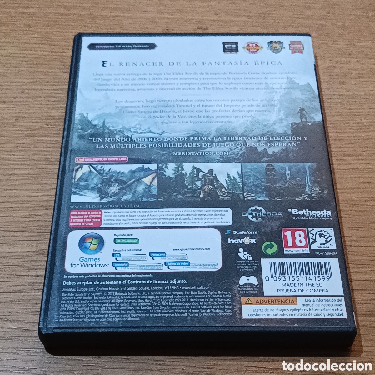 Videojuegos y consolas: Skyrim Juego PC En Castellano (DVD-ROM) con Manuel y Mapa - Foto 2