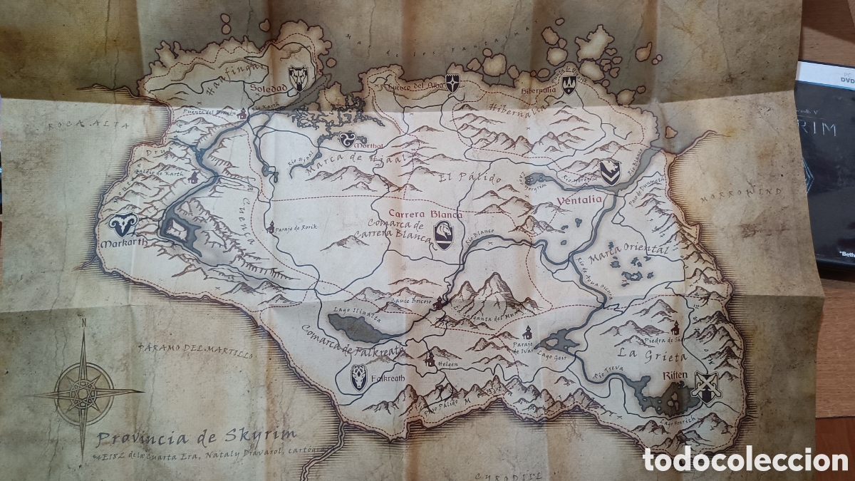 Videojuegos y consolas: Skyrim Juego PC En Castellano (DVD-ROM) con Manuel y Mapa - Foto 4