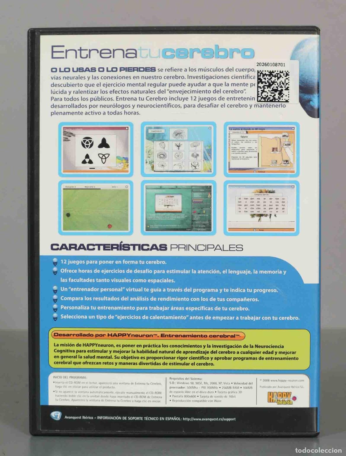 Videojuegos y consolas: PC CD-ROM. Entrena tu cerebro. - Foto 2