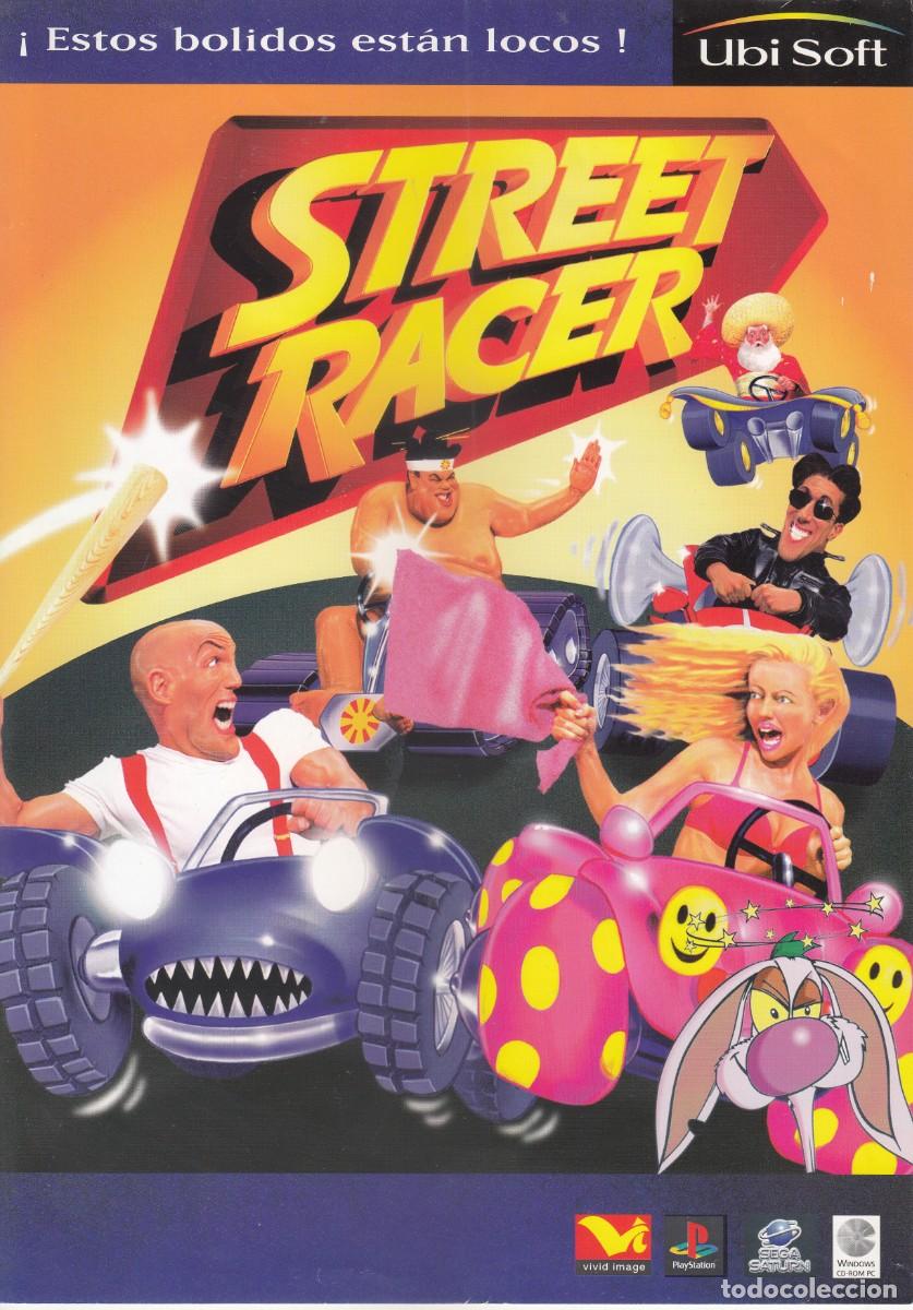 Video Games and Consoles: Poster Flyer Street Racer Ubisoft 1996 PC Saturn PS1
