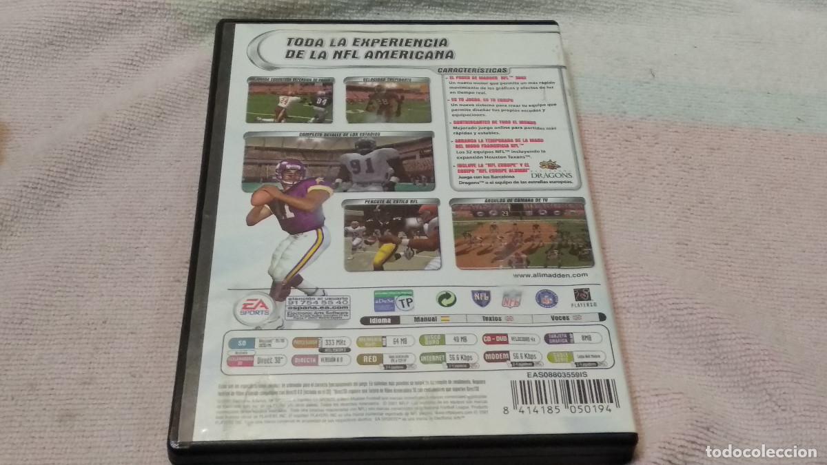 Videojuegos y consolas: MADDEN 2002 NFL TM - JUEGO PC Cd-Rom,Con Librito COMPLETO - Foto 3