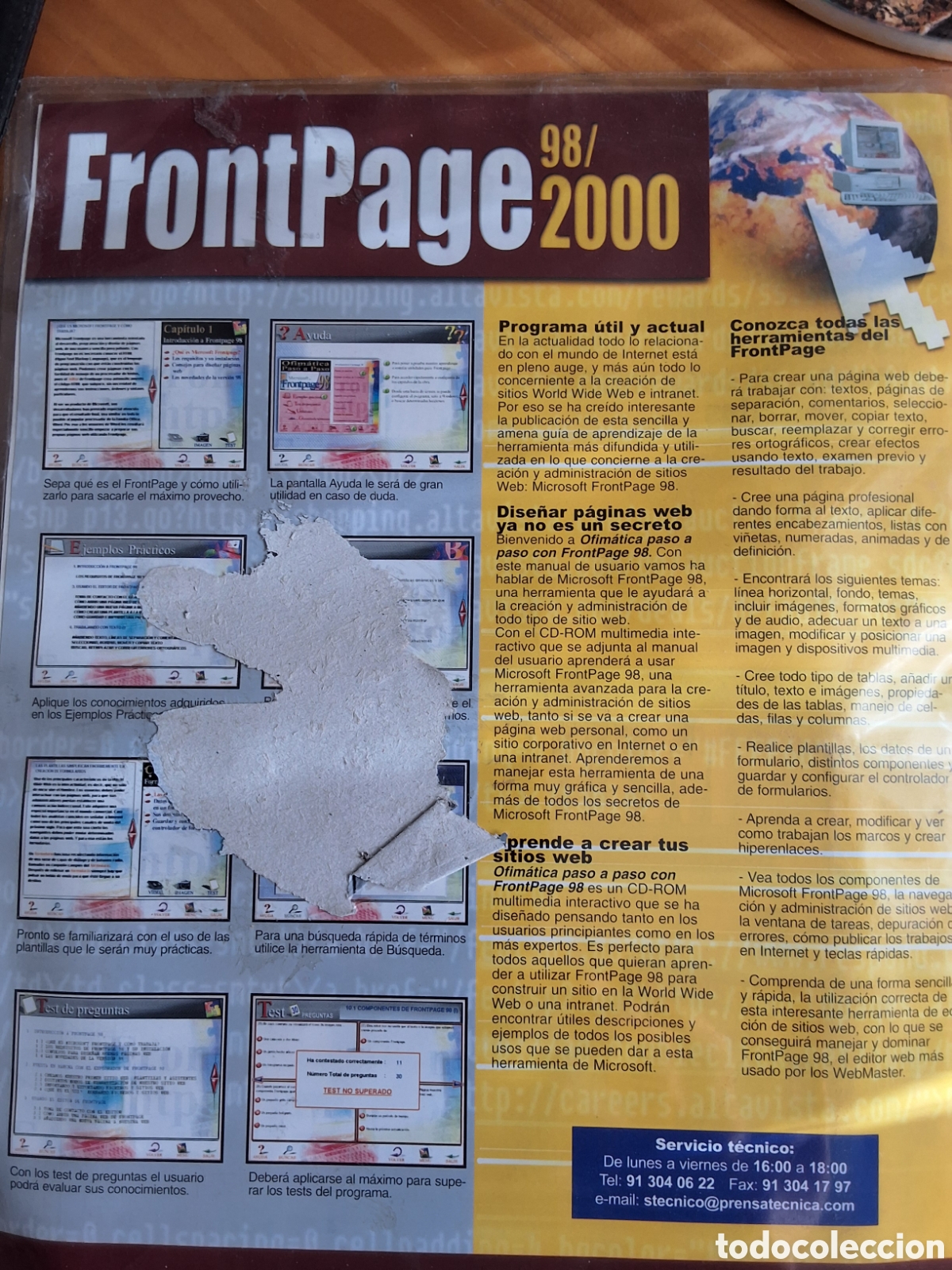 Videojuegos y consolas: Front page 98/2000 ofim&aacute;tica paso a paso incluye CD - Foto 2